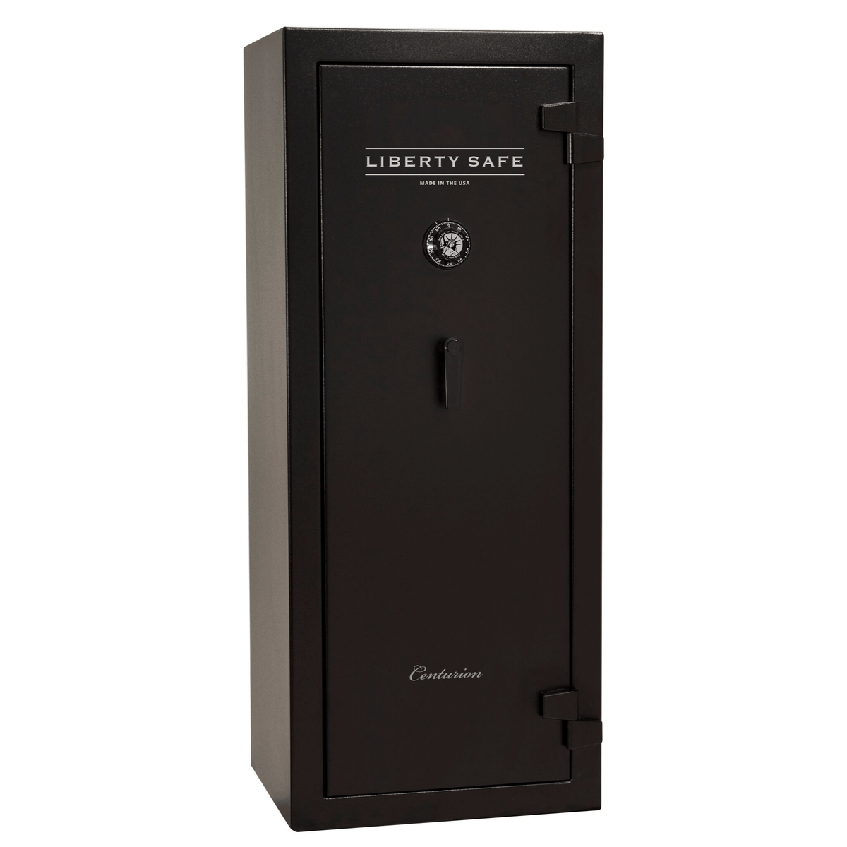 Liberty Safe Centurion 18 gun safe, closed door, showcasing a 30‑minute fire rating and budget‑friendly security features.